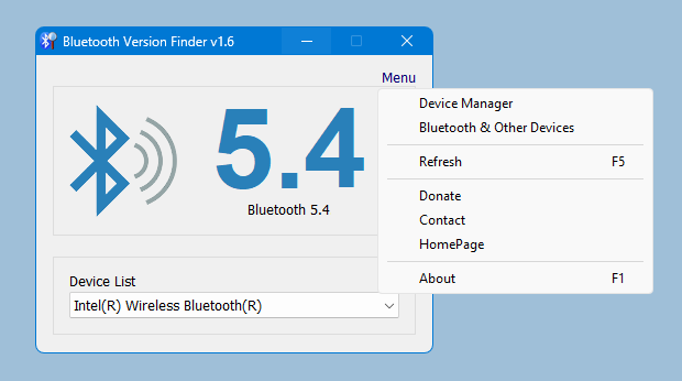 Bluetooth version finder main